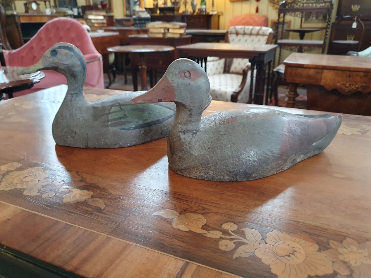 Pair Of Vintage Decoy Ducks